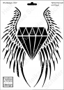 Schablone-Stencil A4 055-1557 Tattoo Diamant mit Flügel